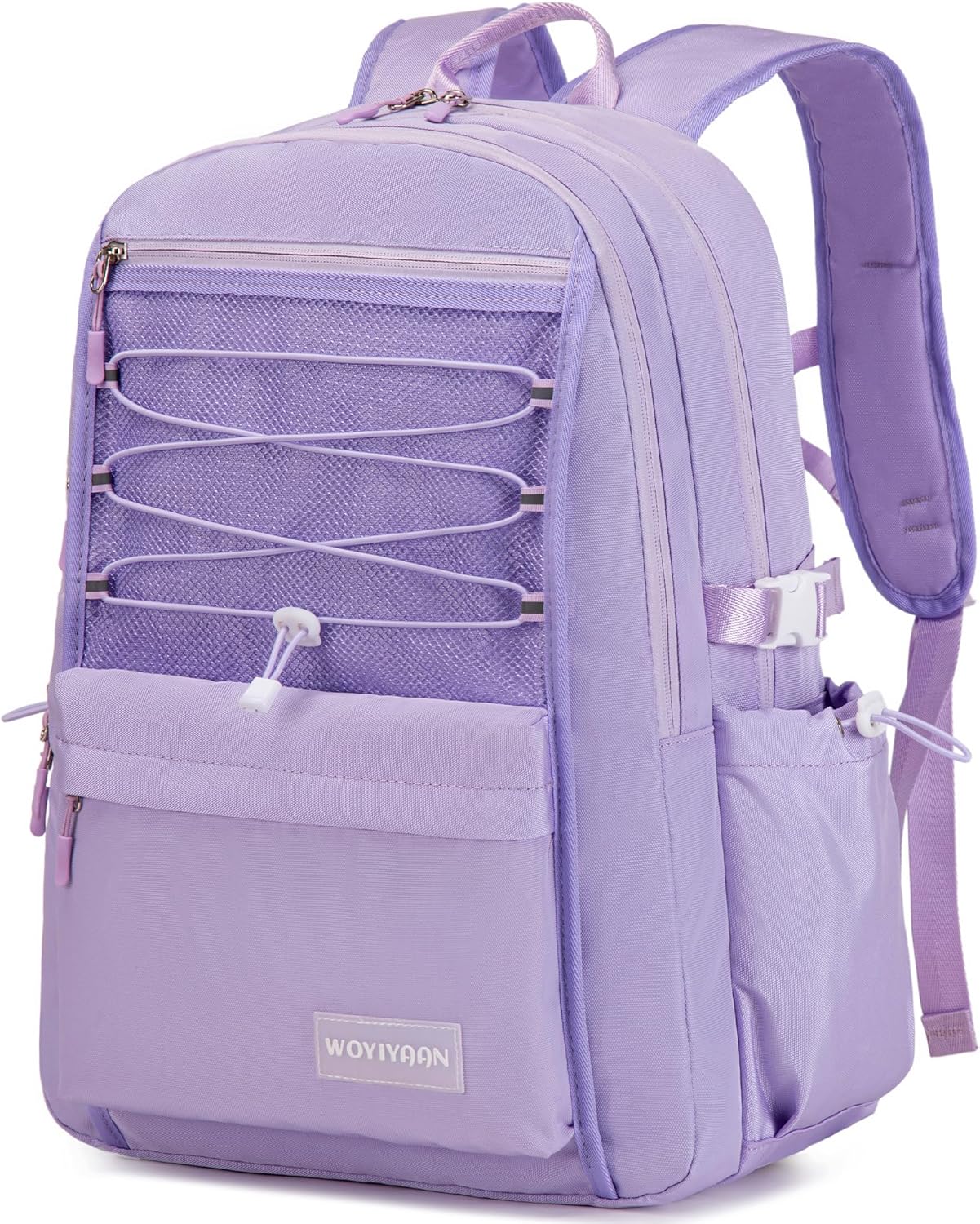 Mochila para computadora portátil para mujeres y niñas, bolsa escolar de malla de 15.6 pulgadas, mochila unisex para estudiantes, mochila