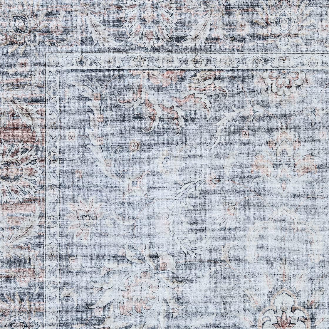 Couristan Alfombra Pasha Isfahan rectangular de 5 x 8 pies, color hongo, floral, antideslizante, decoración del hogar
