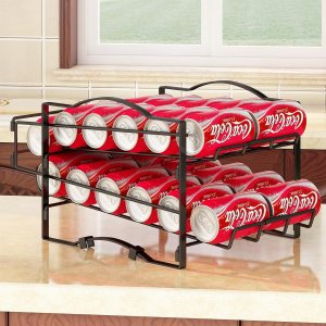 GILLAS Paquete de 1 organizador de latas de soda, estante grande para despensa, dispensador de almacenamiento de bebidas apilables para GILLAS Paquete de 1 organizador de latas de soda, estante grande para despensa, dispensador de almacenamiento de bebidas apilables para