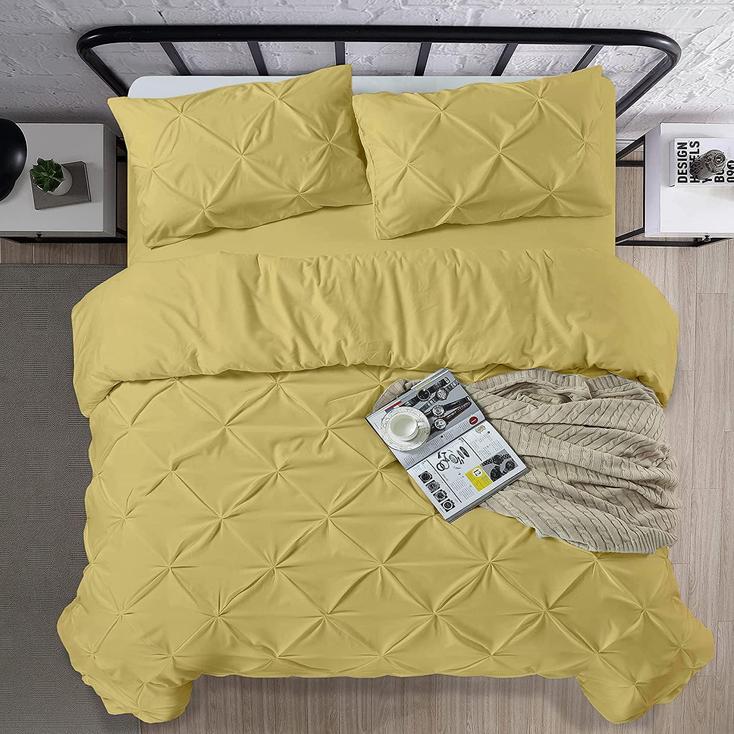 Crown Collection Luxuriate Hotel – Juego de funda de edredón de 1000 hilos, hipoalergénica, ultra suave, 100% algodón egipcio, tamaño Super King