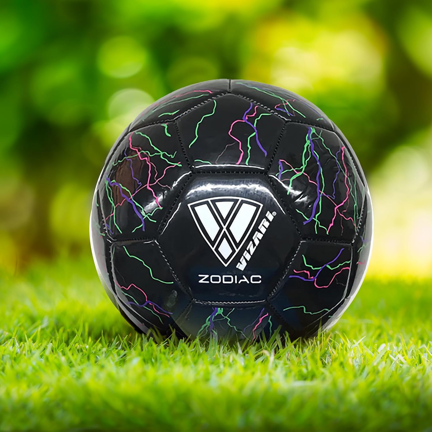 Vizari Zodiac Balón de fútbol para entrenamiento al aire libre y juego divertido  Pelota de fútbol al aire libre con vejiga de goma y cuero