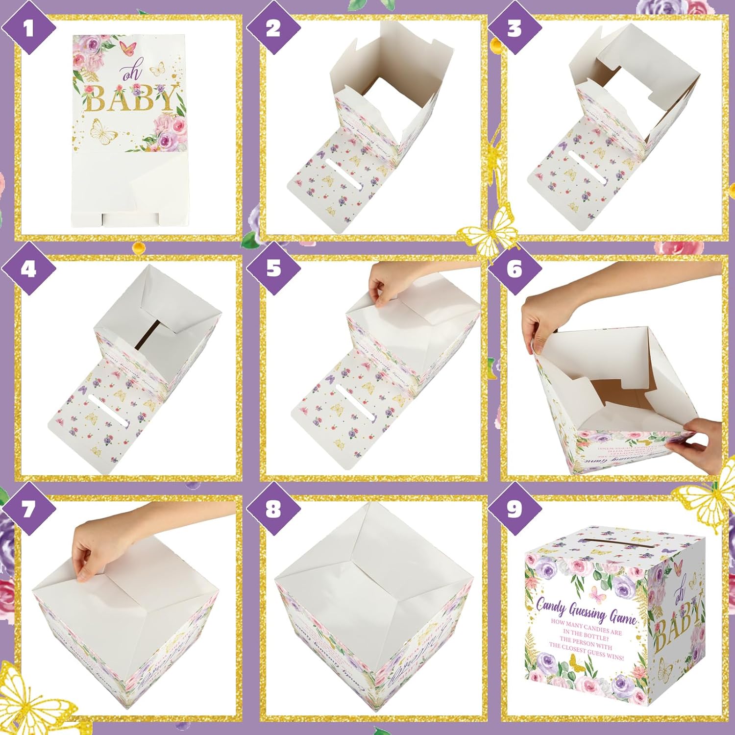 52 piezas geniales para juegos de baby shower, botella grande para juego de ducha, adivina cuántos caramelos, juegos de baby shower, juegos de