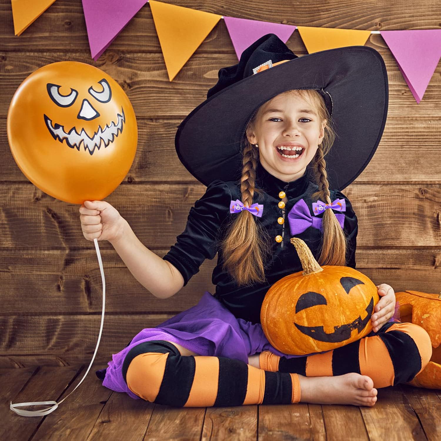 4 cintas de Halloween para manualidades, cintas impresas de araña de calabaza de Halloween, cinta de satén negro y naranja de 45 pulgadas de ancho