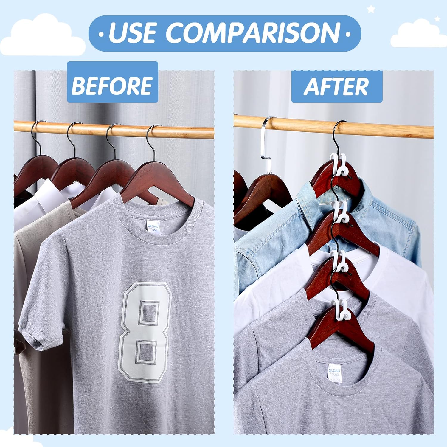 150 piezas de triangulos para colgar ropa, ganchos apiladores de plástico, mini ahorro de espacio, clips extensores para organizador, armario, ropa,