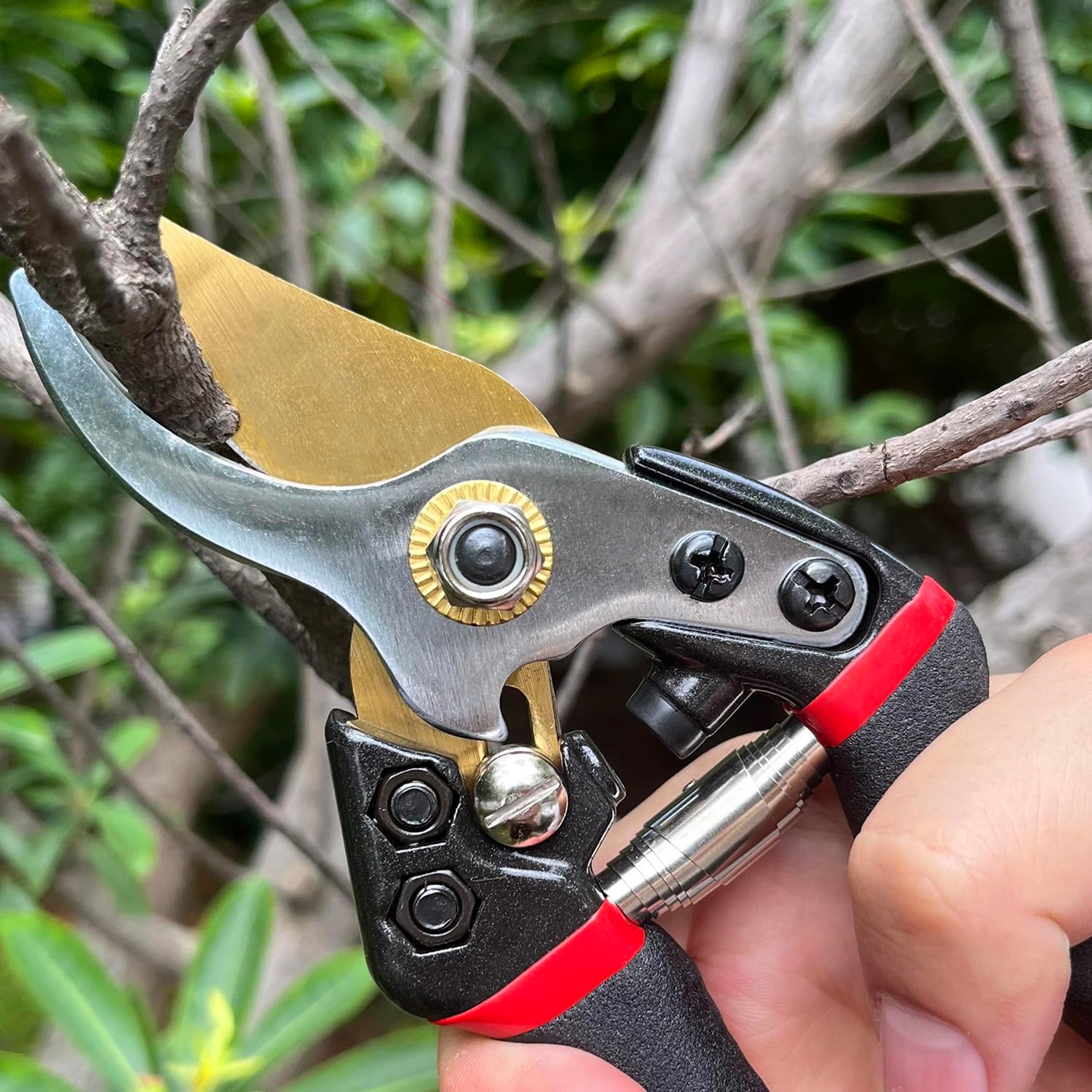 Sirmedal Tijeras de podar para jardinería, mango de agarre ergonómico, podadoras de árboles, podadoras de mano, tijeras de jardín, cortadoras para
