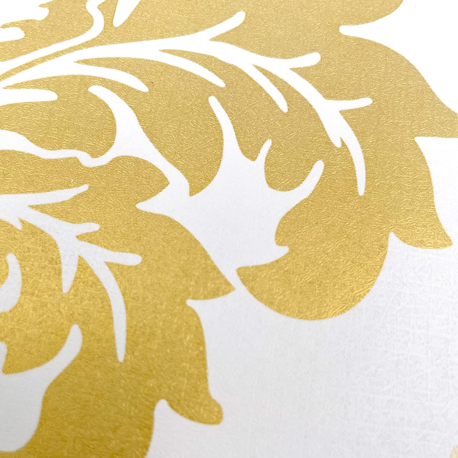 Rollo de papel tapiz de 14.7 pies de papel pintado de damasco dorado, revestimiento autoadhesivo para cajones de 17.7 x 177 pulgadas, cubierta de