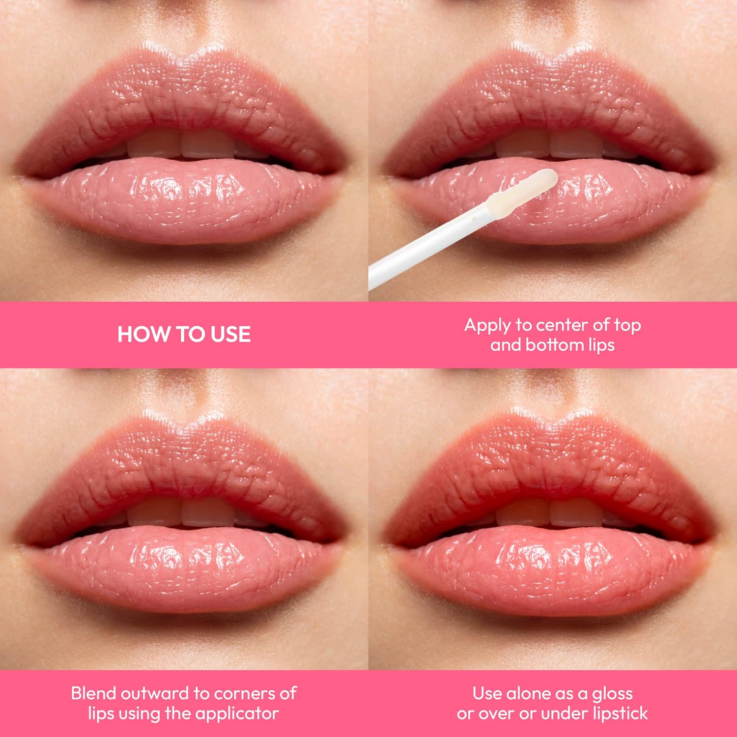 Ruby Kisses Plumping Lip Gloss  Hidratante, voluminoso, de alto brillo, sin crueldad animal, suavizante, maximizador de labios instinto, 4 colores,