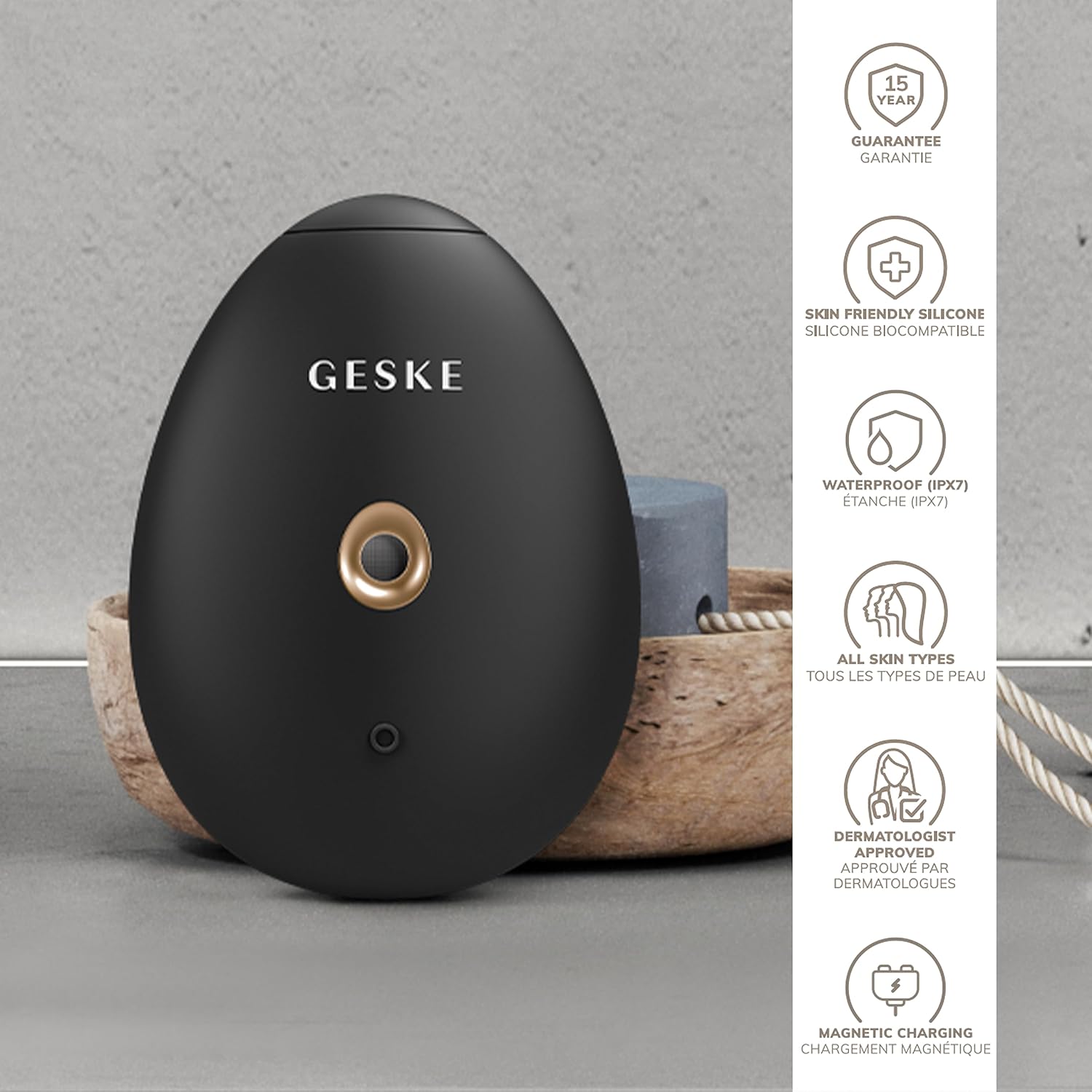 GESKE SmartAppGuided – Refrescante de hidratación facial  4 en 1  Atomizador de agua  Máquina de pulverización hidratante  Rociador facial