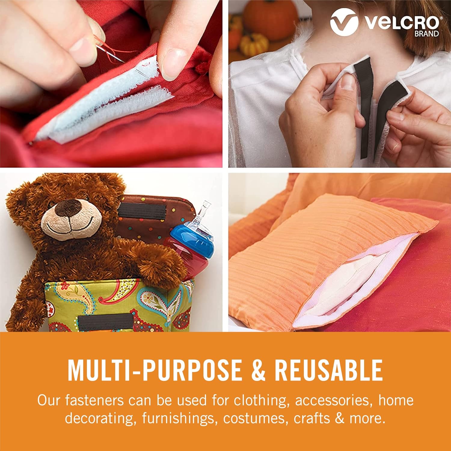 VELCRO Brand cinta flexible y suave, cinta para tejer