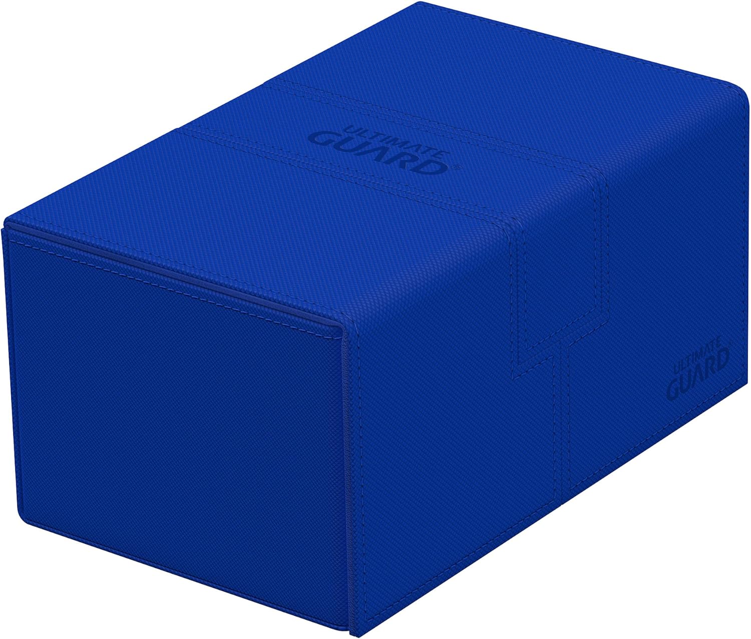 Ultimate Guard Flip ‘n’ Tray – Funda para 160 tarjetas TCG de doble manga + bandeja de dados, color azul, cierre magnético independiente y forro