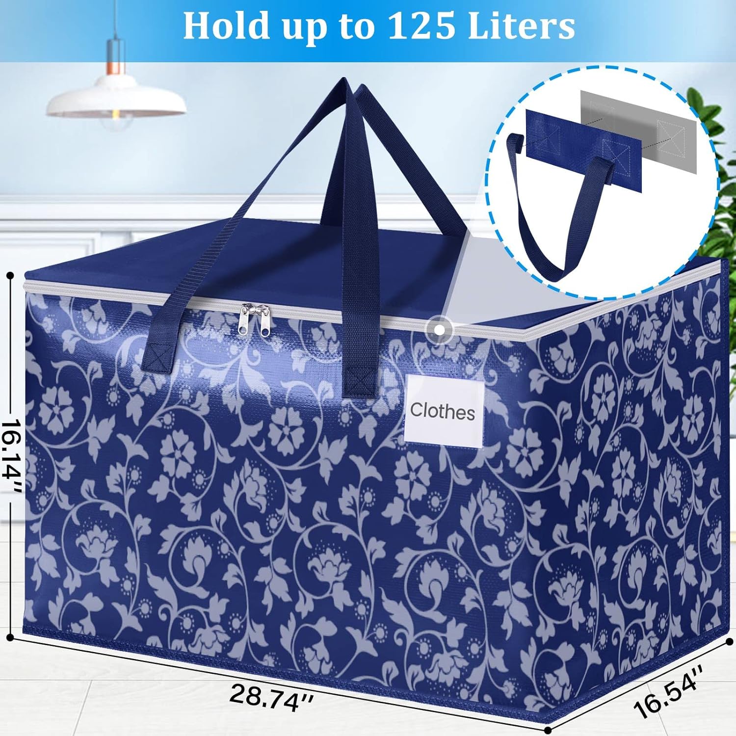 HomeHacks Bolsas de mudanza, cajas de mudanza de tamaño extragrande, bolsas de equipaje resistentes con cremallera suave y asas resistentes, gran