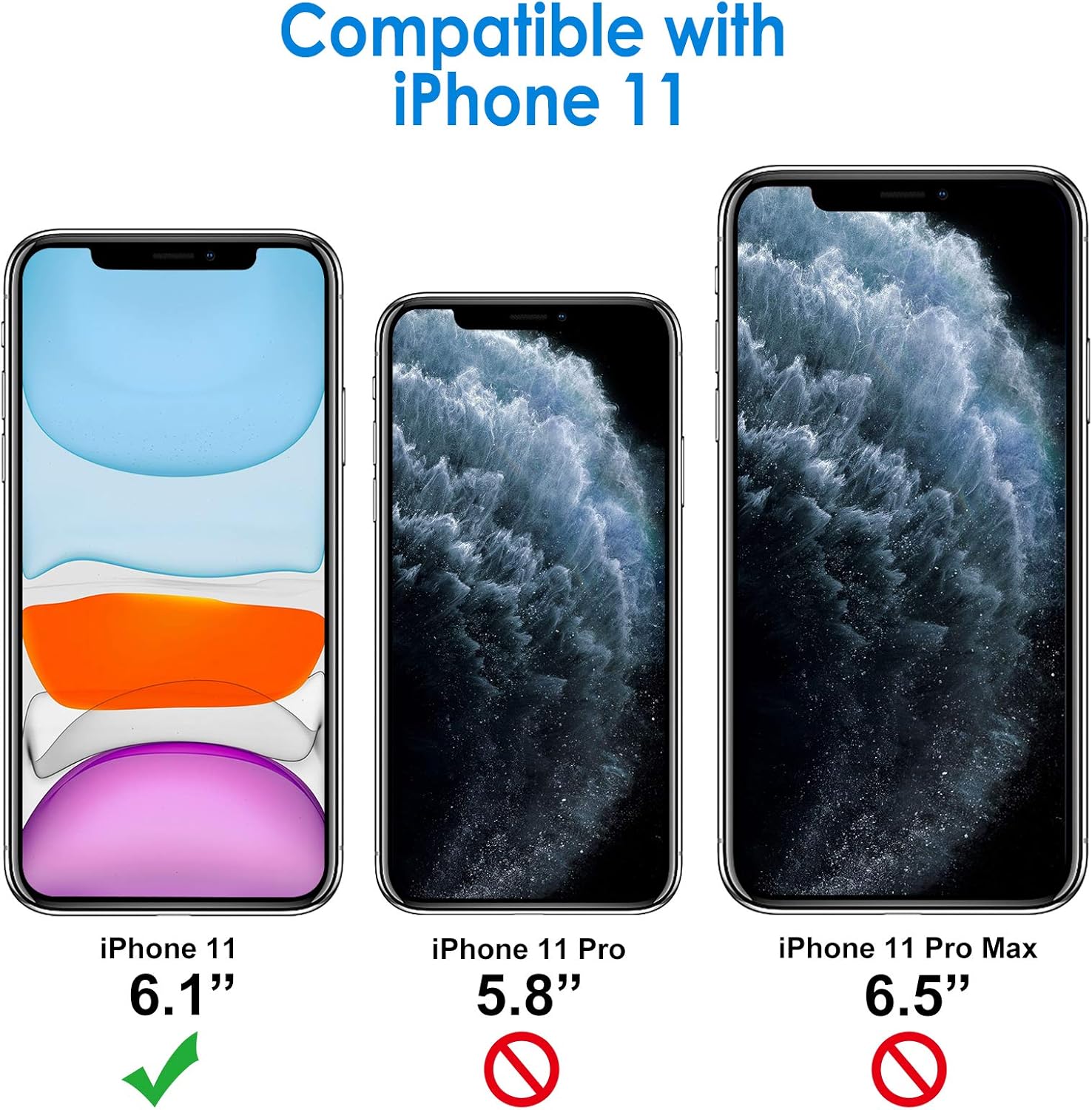 JETech – Funda para iPhone 11 de 6.1 pulgadas, no se torna amarillenta, a prueba de golpes, con parte trasera transparente y antirayaduras (color