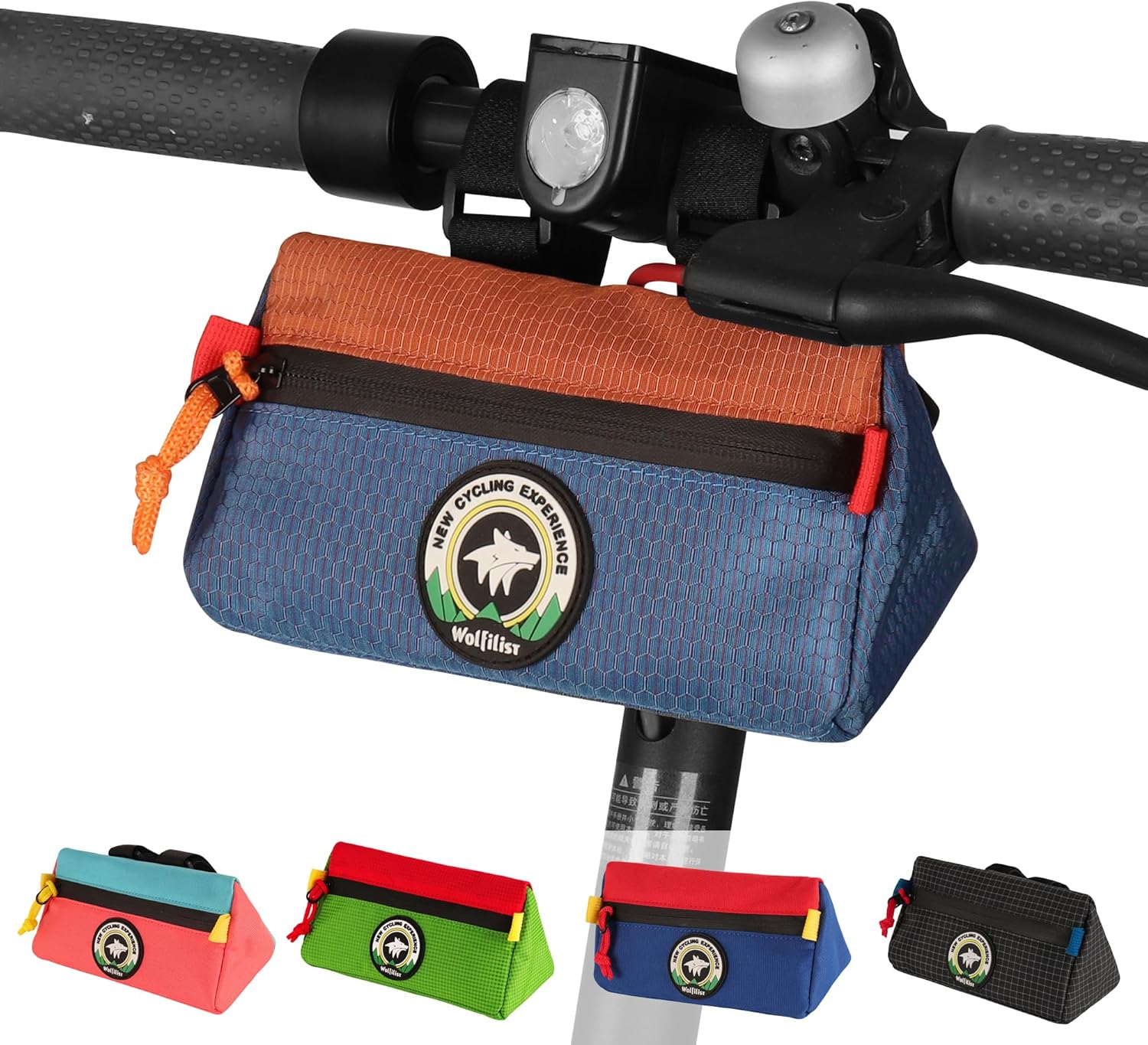 Bolsa para manubrio de bicicleta, cesta delantera de bicicleta para niños, bolsa impermeable para bicicletas, bolsa pequeña para manillar de