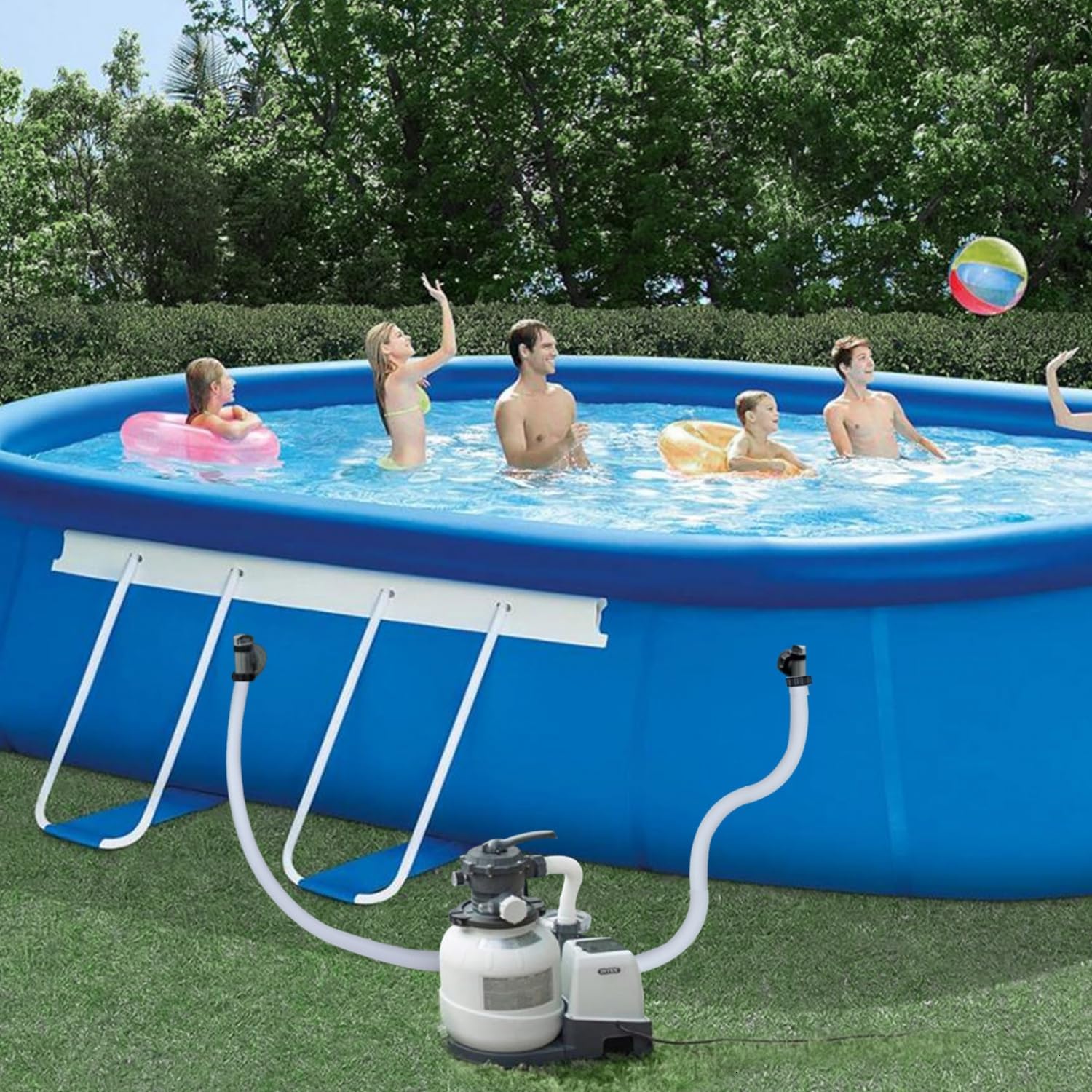Mangueras de bomba de piscina de 1.5 pulgadas de diámetro para piscinas sobre el suelo, mangueras de piscina de 59 pulgadas de largo, manguera de