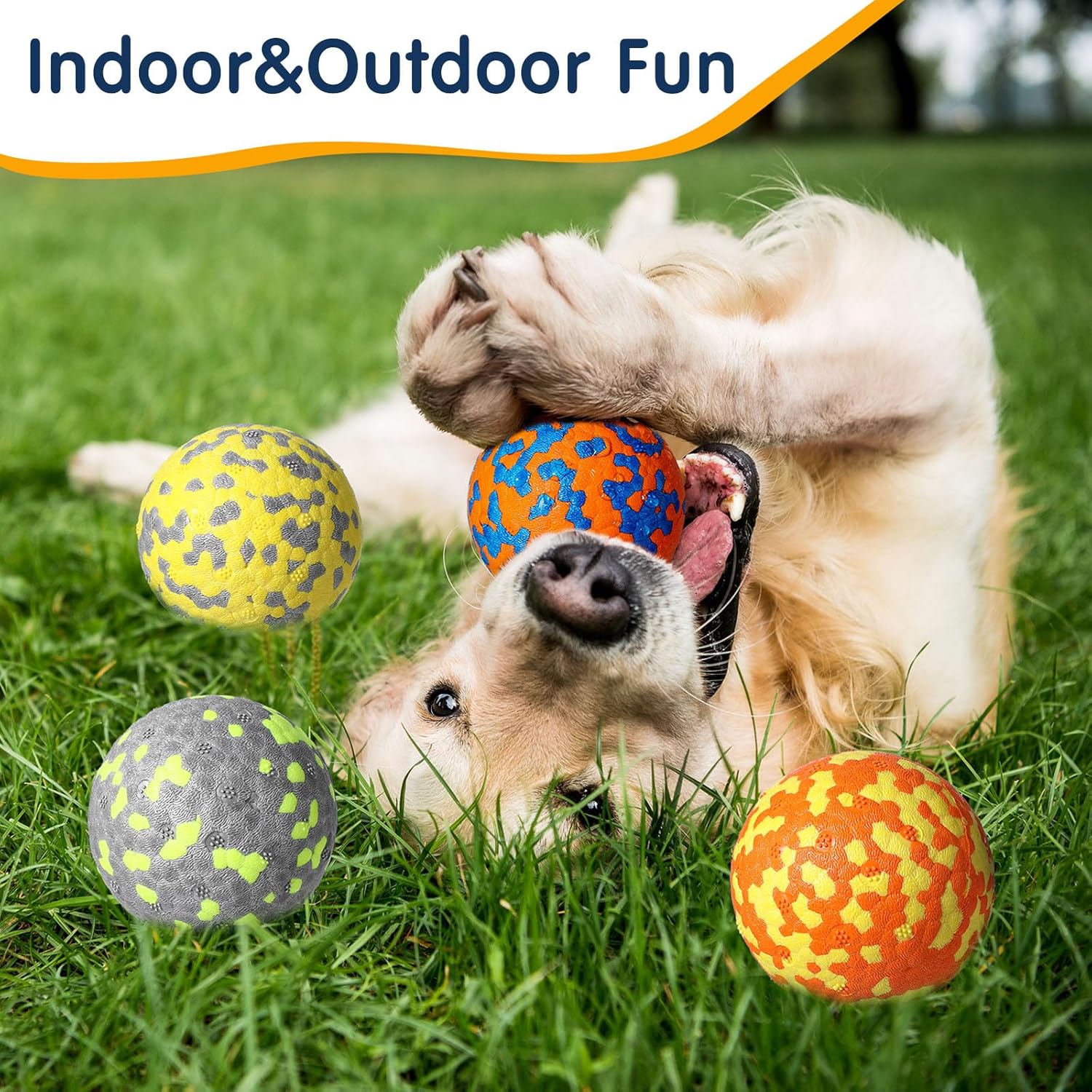 Paquete de 10 pelotas para perros para masticadores agresivos de 2.5 pulgadas, pelota de tenis interactiva para perros, juguetes resistentes para
