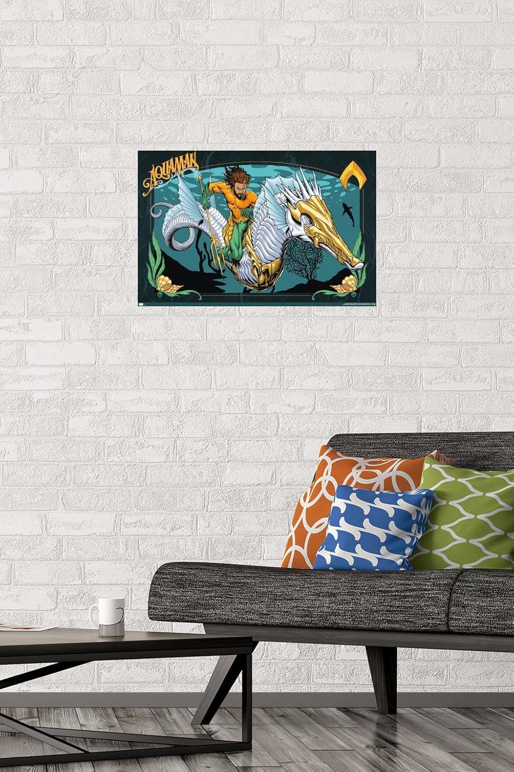 Trends International DC Comics Movie Aquaman y el Reino Perdido – Póster de pared con ilustración de Aquaman, 14.72 x 22.37 pulgadas, versión