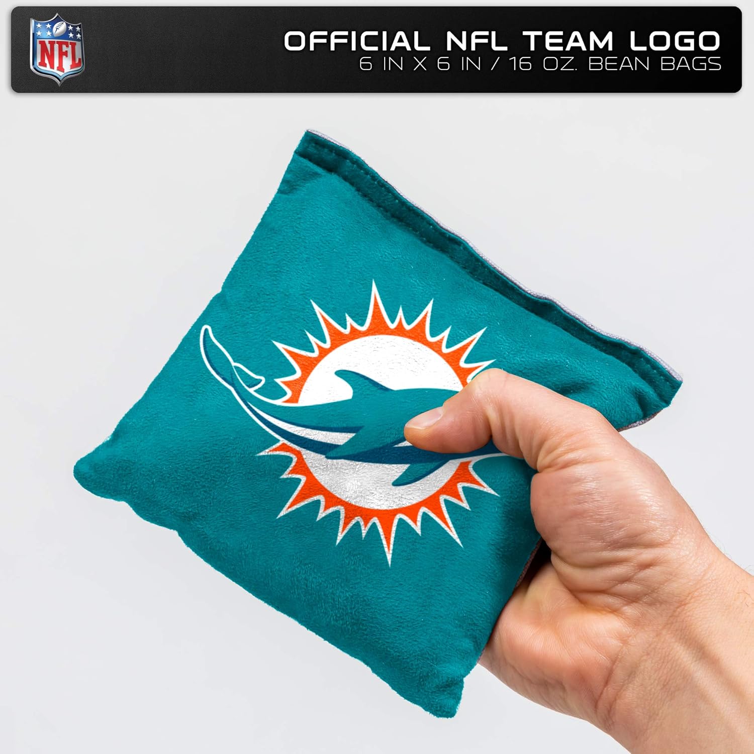 Wild Sports – Bolsas de frijoles de doble cara de fútbol americano profesional de la NFL, 8 unidades, bolsas de lanzamiento de primera calidad para