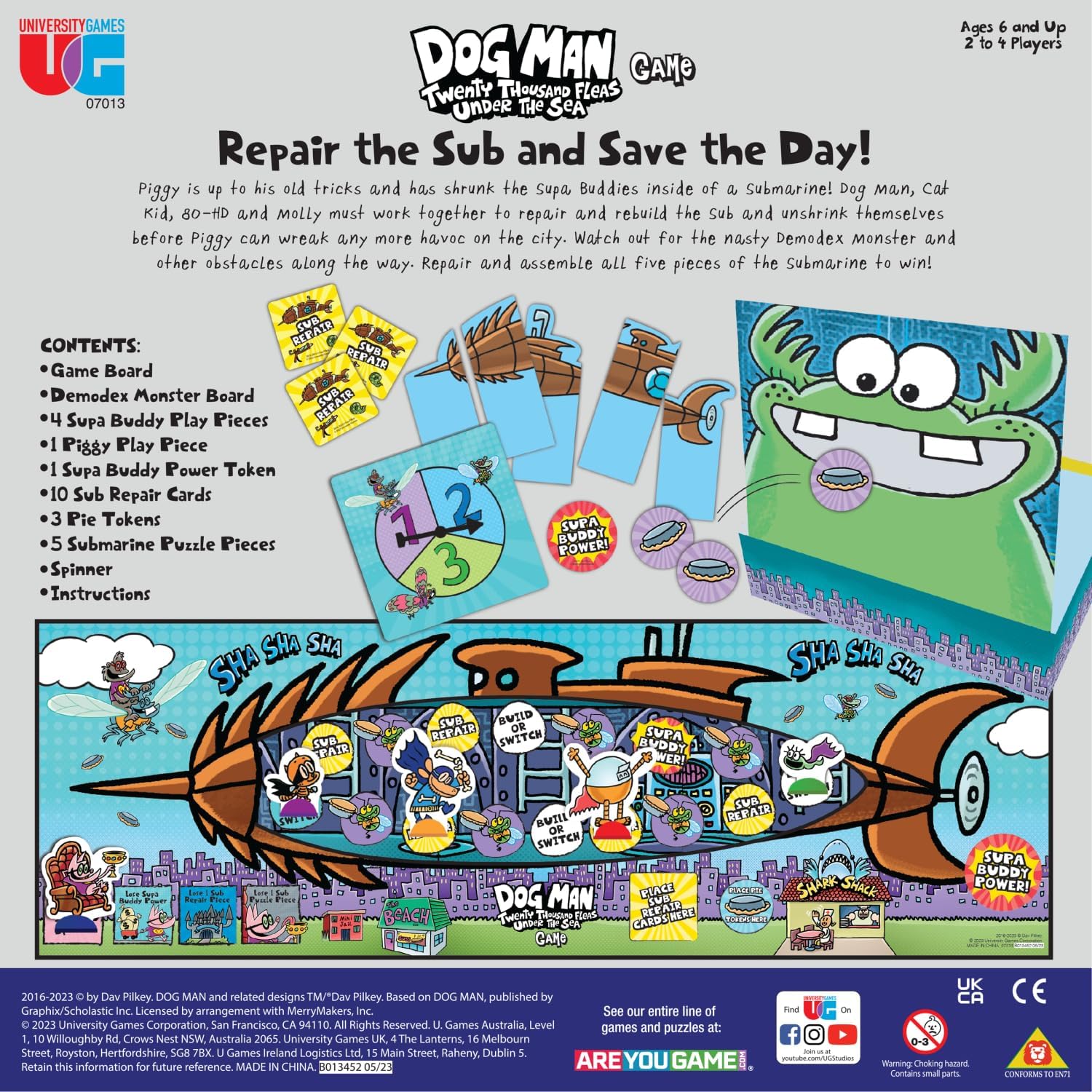 University Games, Dog Man Veinte mil pulgas bajo el mar, basado en el libro de Dav Pilkey