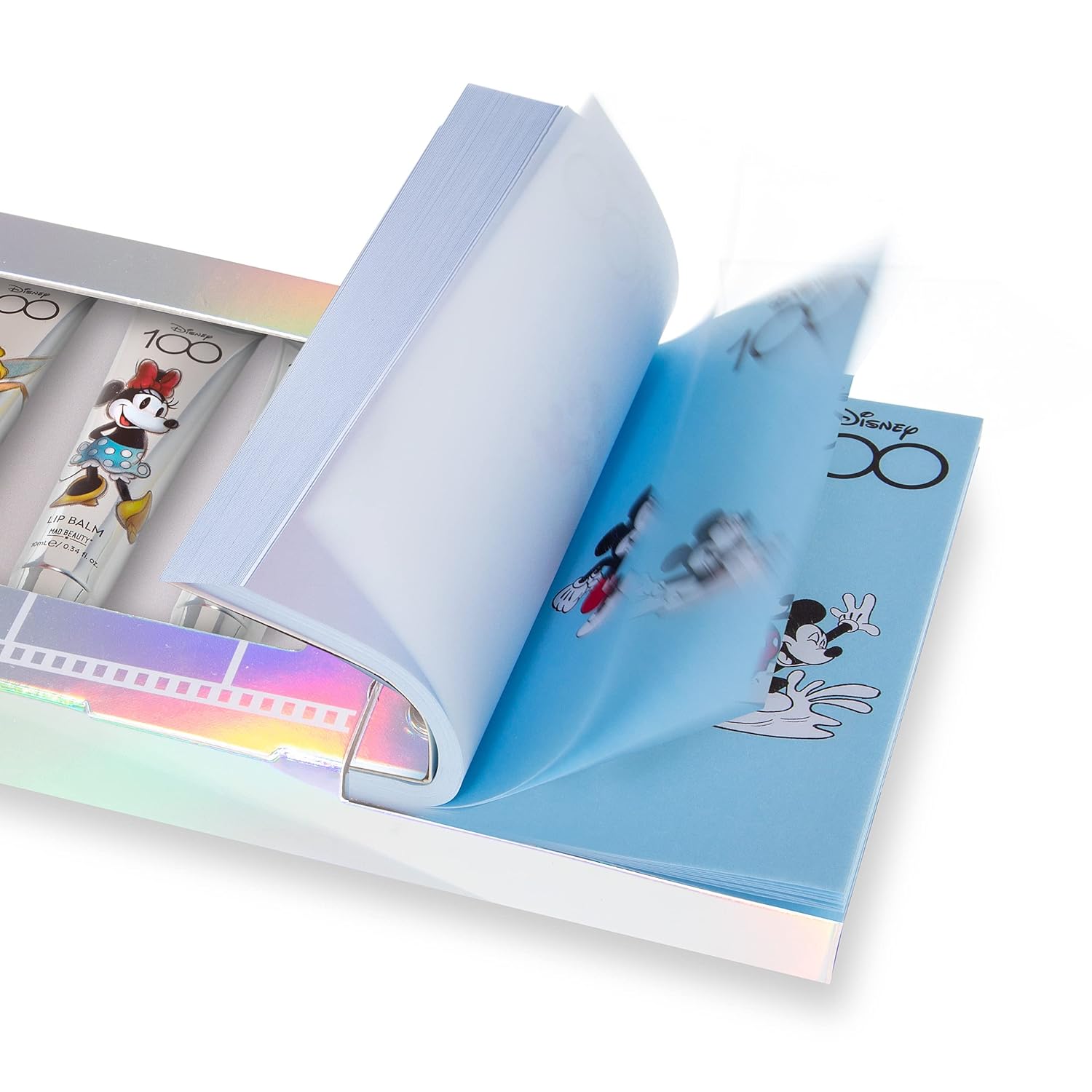 Mad Beauty 100 Years of Disney – Juego de 4 bálsamos labiales de edición limitada  Libro coleccionable  Cosméticos libres de crueldad animal  Gran