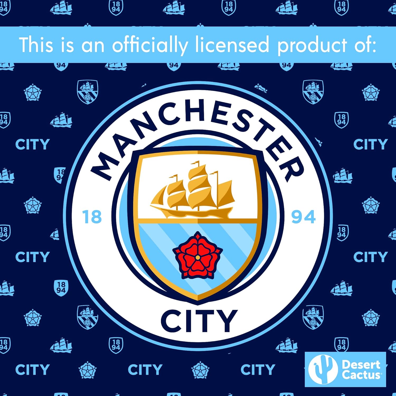 Desert Cactus Manchester City – Llavero con cordón para llaves de coche, llavero desmontable con hebilla de presión desmontable (doble cara), Multi