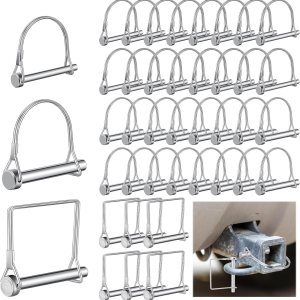 40 unidades de 14 pulgadas x 2-34 pulgadas en forma de D, pasador de acoplador de remolque de 38 pulgadas x 2-2732 pulgadas, pasador de bloqueo de 40 unidades de 14 pulgadas x 2-34 pulgadas en forma de D, pasador de acoplador de remolque de 38 pulgadas x 2-2732 pulgadas, pasador de bloqueo de