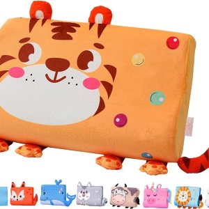 Almohada para niños pequeños para dormir. Almohada suave y pequeña de espuma viscoelástica transpirable para cama infantil. Funda de almohada Almohada para niños pequeños para dormir. Almohada suave y pequeña de espuma viscoelástica transpirable para cama infantil. Funda de almohada
