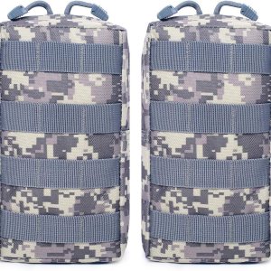 Tacticool Paquete de 2 bolsas Molle – Bolsa táctica compacta resistente al agua EDC Tacticool Paquete de 2 bolsas Molle – Bolsa táctica compacta resistente al agua EDC