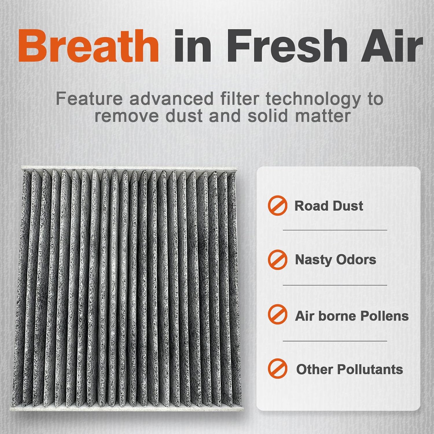 Filtro de aire de cabina JH729, apto para Sebring 2007-2010, Cirrus, Avenger 2008-2014, calibre 2007-2012, viaje 2009-2020, brújula 2007-2017,
