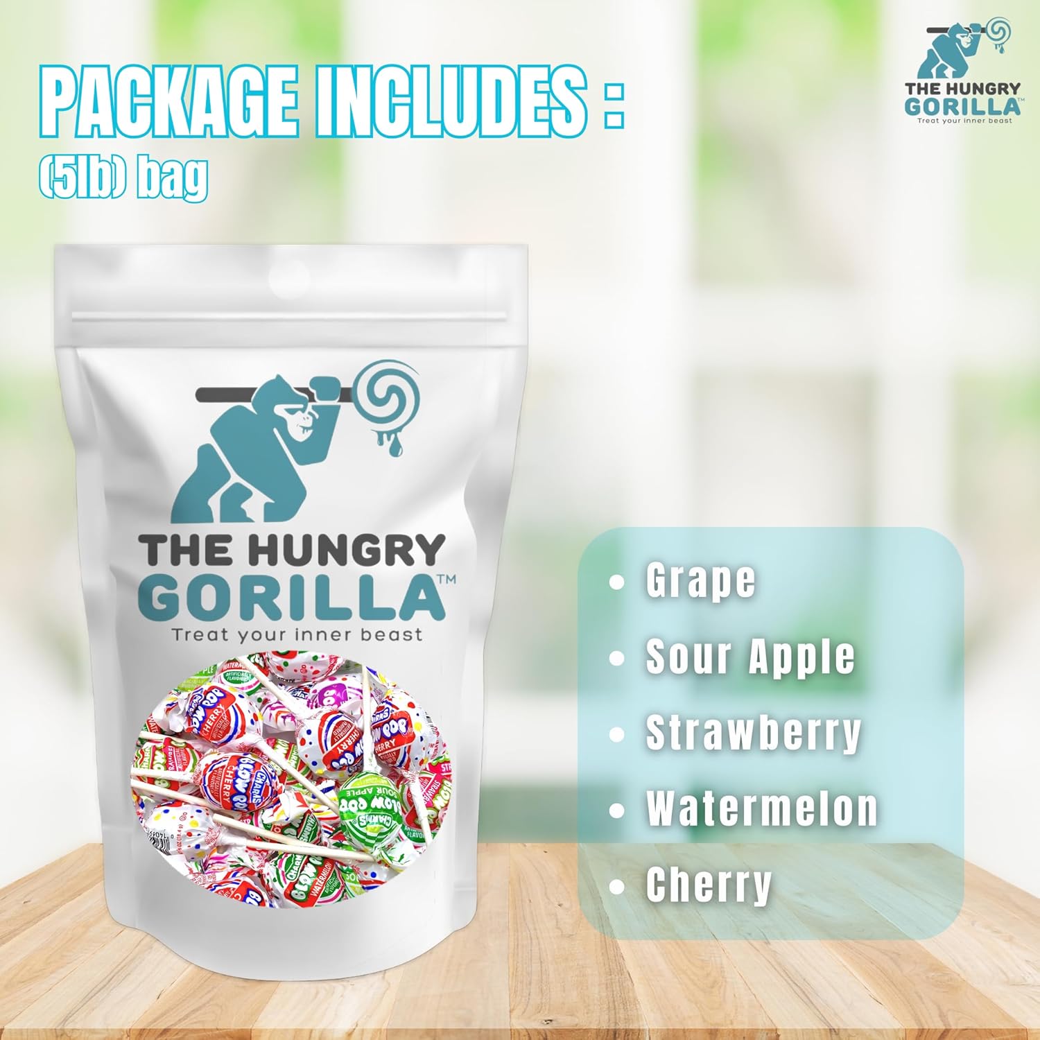 Charms Blow Pops Surtido  Dulces a granel envueltos individualmente de cinco sabores  5 libras empaquetadas en bolsa resellable de pie por THE