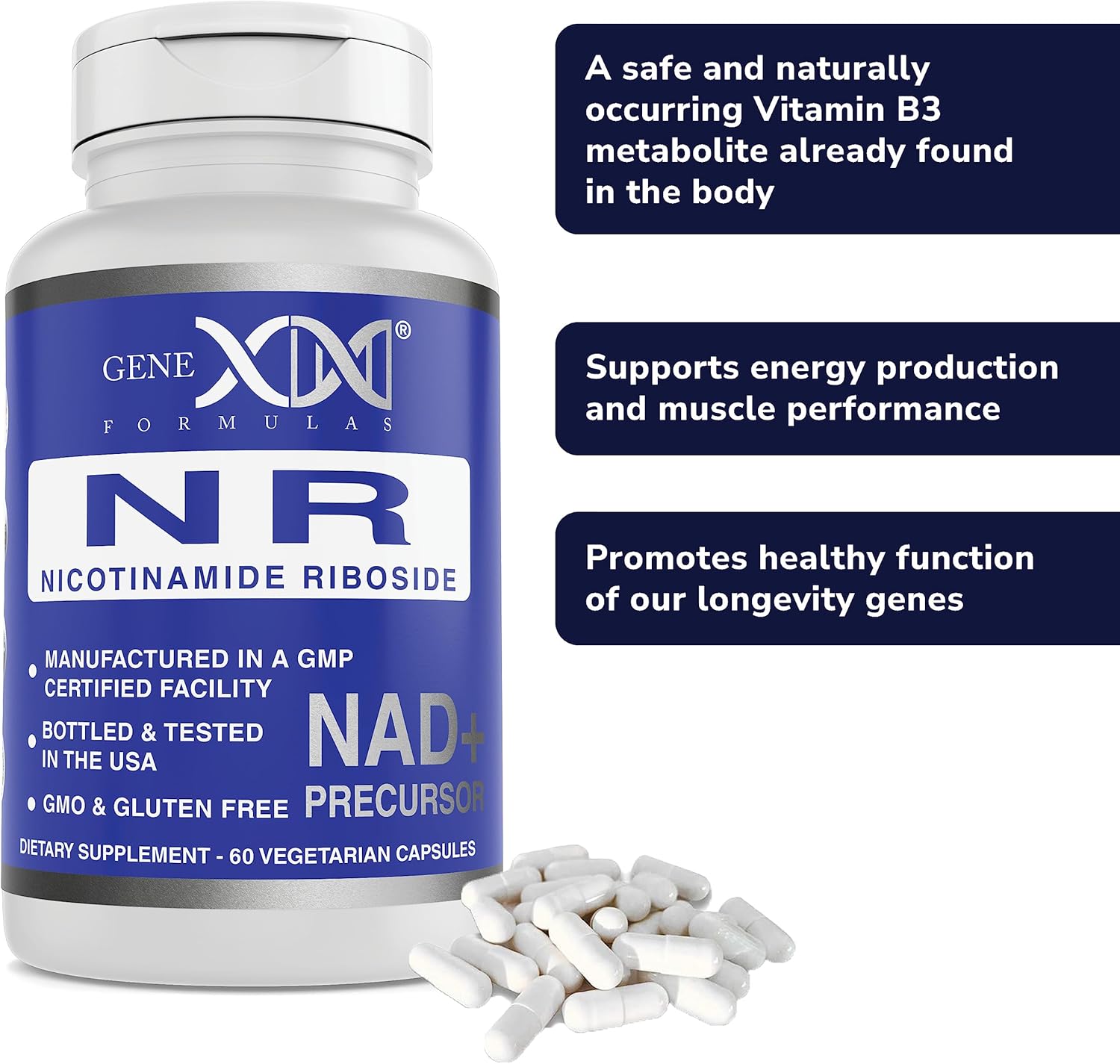 Genex Formulas Ribosida de nicotinamida (paquete de 3)