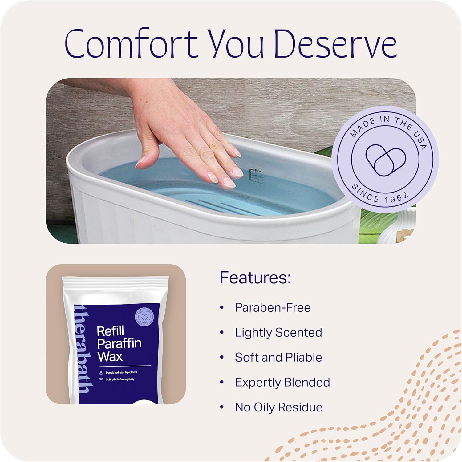 Cera de Parafin Therabath Refilla, 6libras