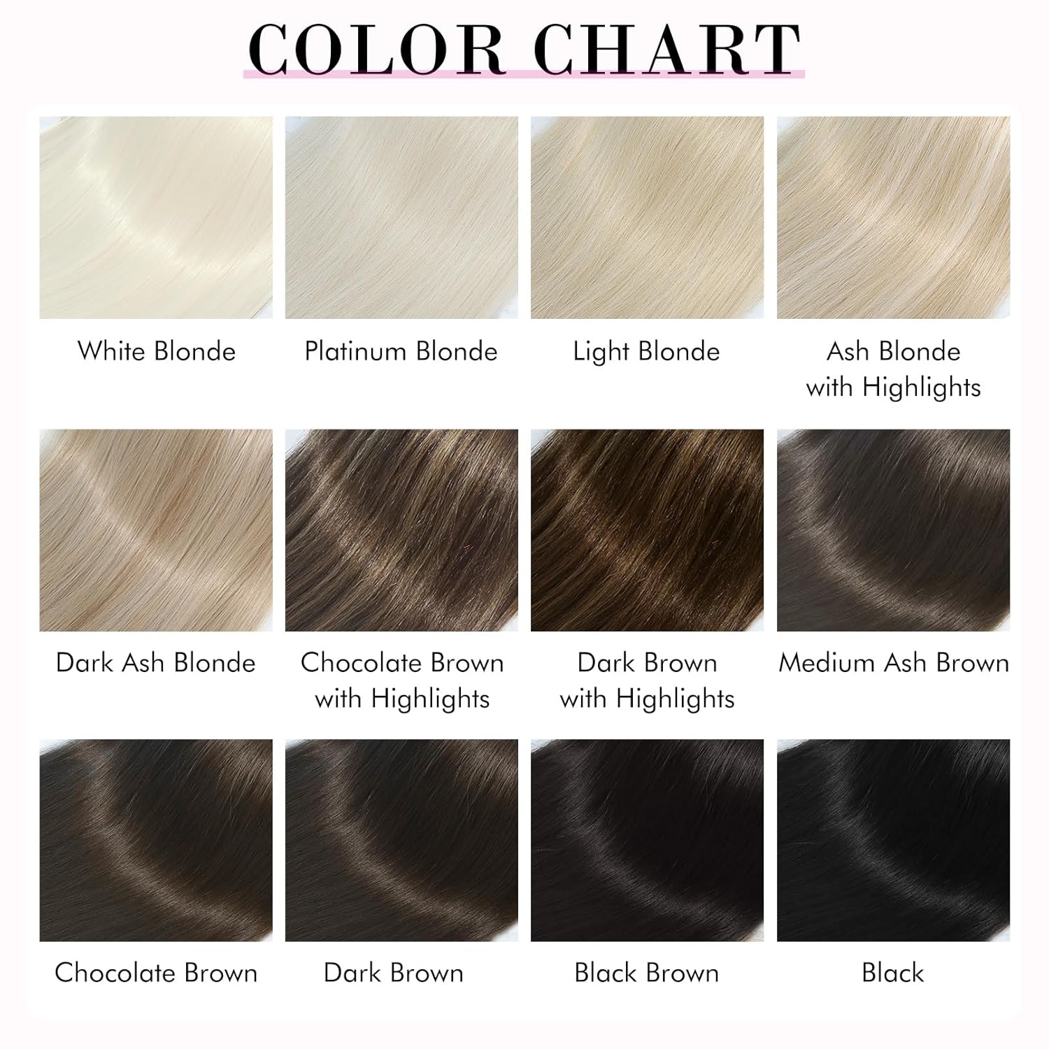 REECHO Juego de 4 extensiones de cabello con clip de 28 pulgadas, lacio, largo y grueso, marrón chocolate