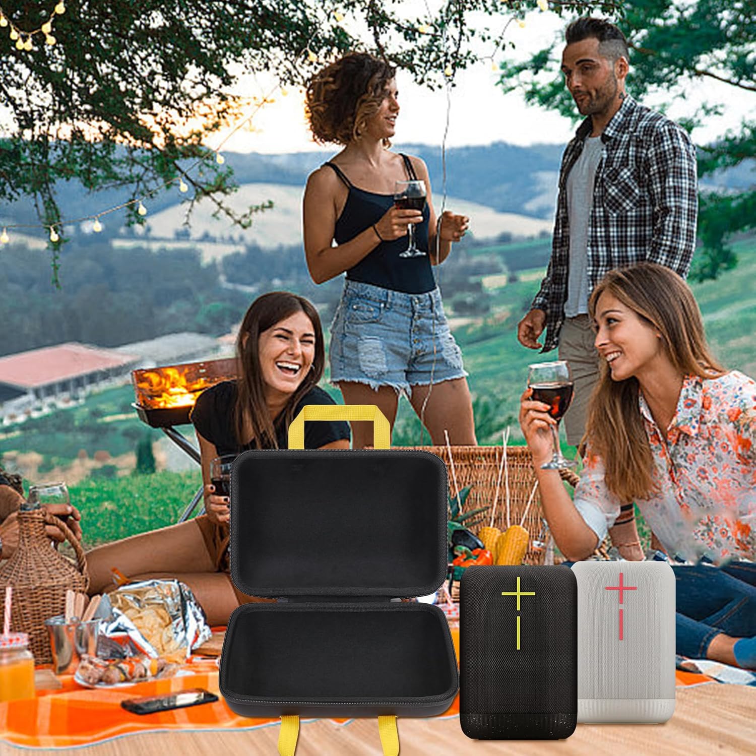co2CREA Funda rígida compatible con Ultimate Ears UE EPICBOOM Altavoz Bluetooth inalámbrico portátil, funda negra