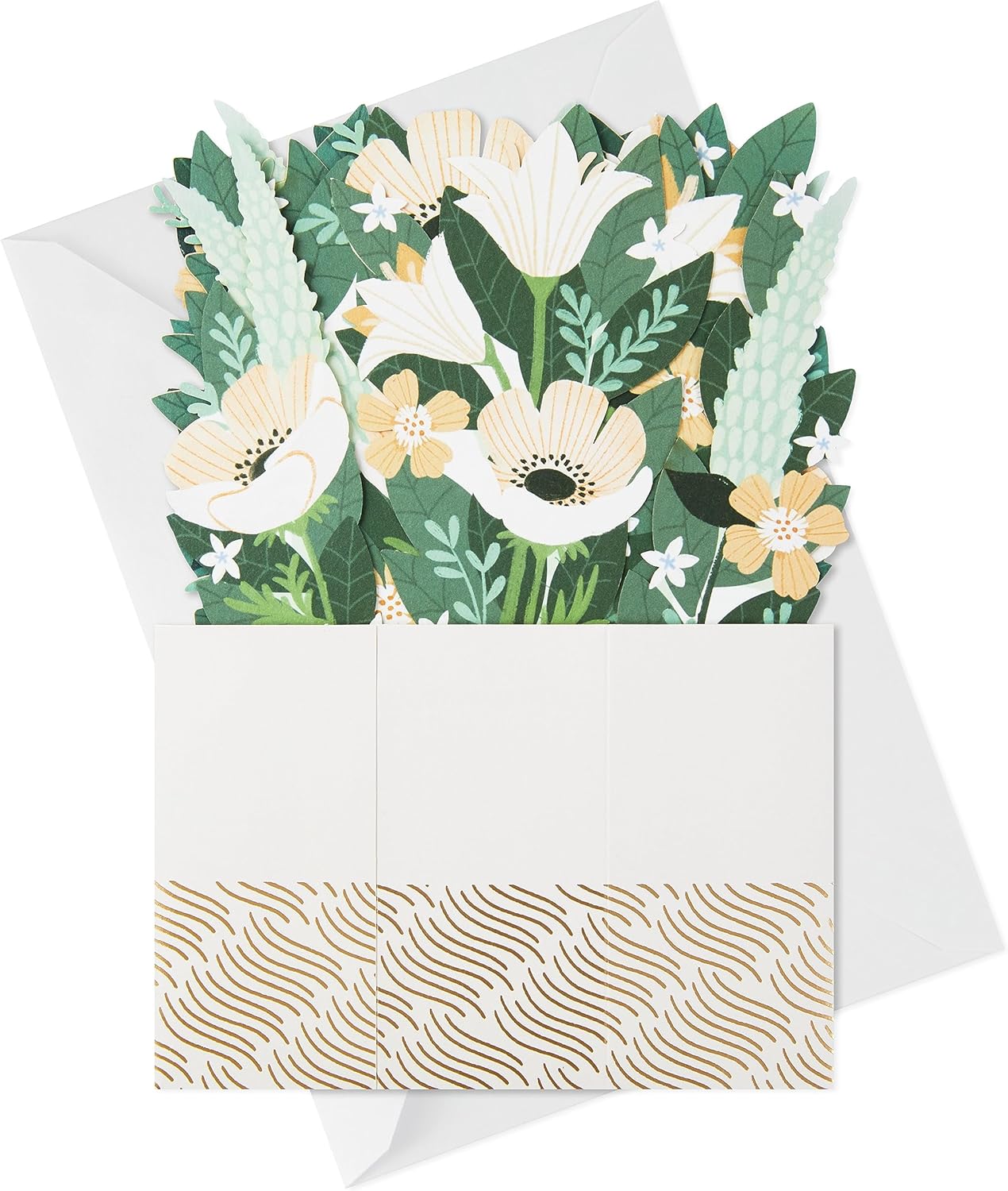 Hallmark Paper Wonder Thinking of You, tarjeta desplegable para todas las ocasiones (ramo de lirios de la paz)