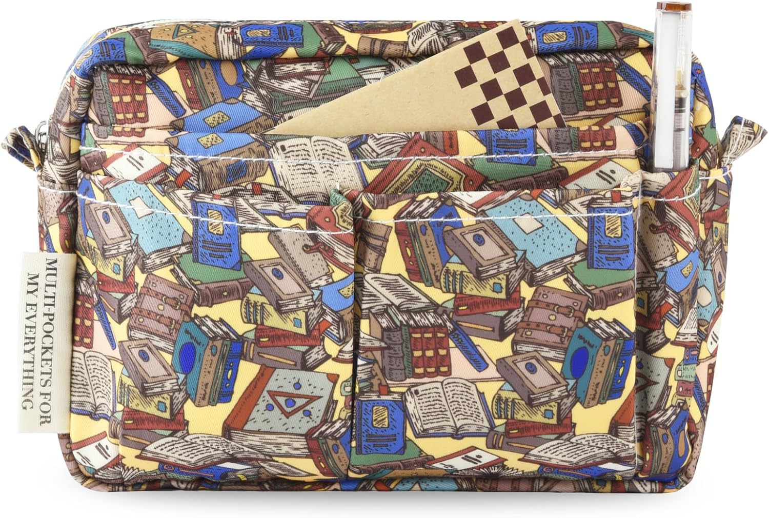 qianshan Organizador multifuncional para cartera, bolsa de viaje impermeable con cremallera, estuche de almacenamiento de suministros de diario