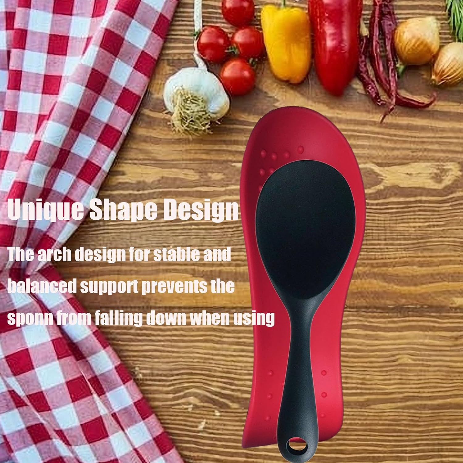 FRILAIF Soporte de cuchara de silicona, soporte para cuchara para estufa, soporte para cuchara para encimera de cocina, soporte para cucharón de