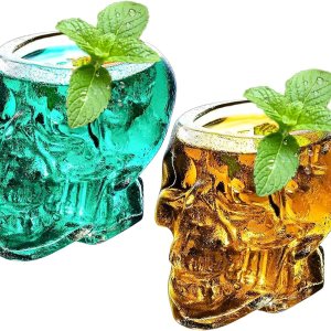 GXFCCYXT 2 copas de vino de calavera de Halloween de 12 onzas  11.8 fl oz, copas de cóctel únicas divertidas de calavera transparente para cóctel, GXFCCYXT 2 copas de vino de calavera de Halloween de 12 onzas  11.8 fl oz, copas de cóctel únicas divertidas de calavera transparente para cóctel,