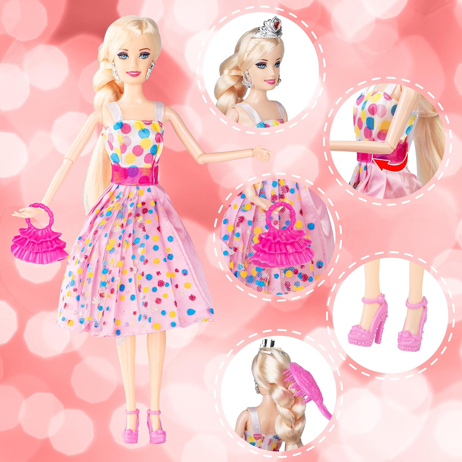 BETTINA My Dream – Juego de muñecas de unicornio y princesa, juguetes de unicornio de tamaño grande con luces mágicas de arco iris y sonidos de