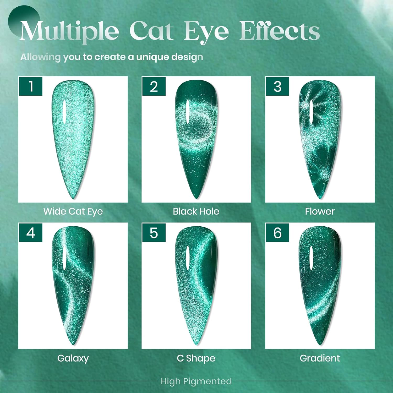 MIZSHE – Esmalte de uñas de gel con imán de ojo de gato, 0.3 onzas líquidas, kit de manicura universal para licuados magnéticos con purpurina Aurora