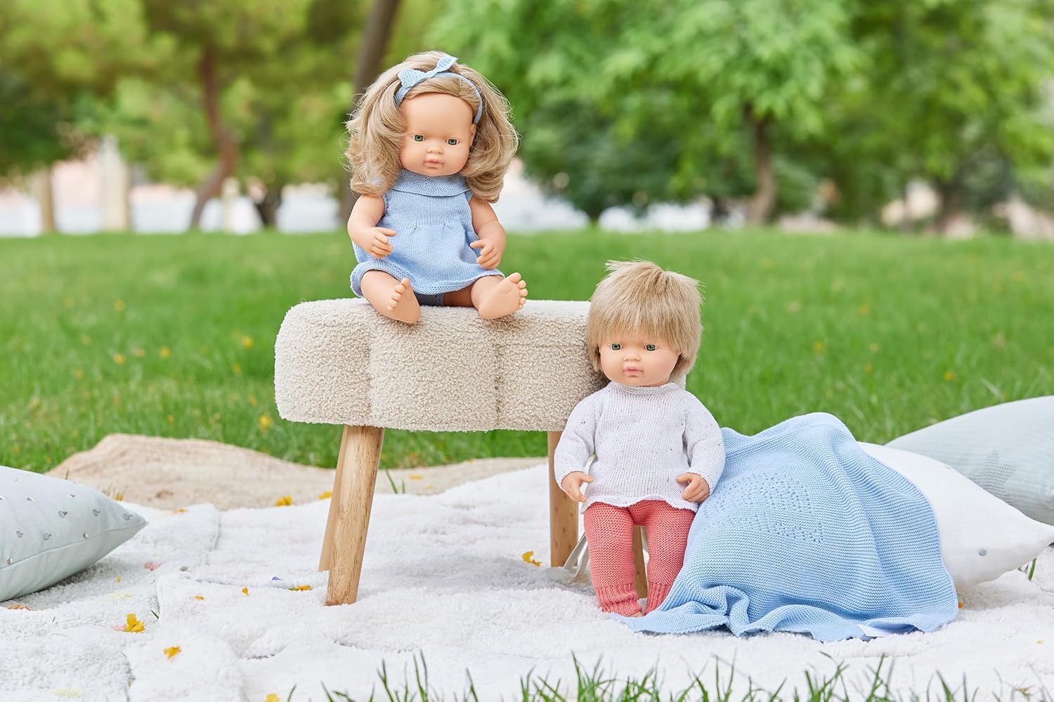 Miniland Muñeca 15” Caucásico Rubio Niño (Caja) – Hecho en España, Anatómicamente Correcto, Calidad, Inclusión