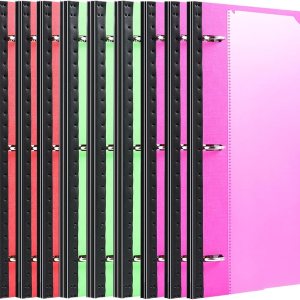 WOT I Carpeta telescópica de 3 anillas, paquete de 12 unidades, carpeta flexible con lomo elástico de escombros, cubierta frontal personalizada, WOT I Carpeta telescópica de 3 anillas, paquete de 12 unidades, carpeta flexible con lomo elástico de escombros, cubierta frontal personalizada,