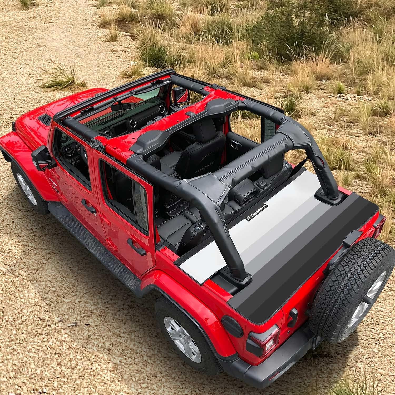 Shadeidea Wrangler JL – Cubierta Tonneau para Jeep JLU de 4 puertas (2018-actual), cubierta de carga de vinilo para maletero trasero, Robicon Sahara