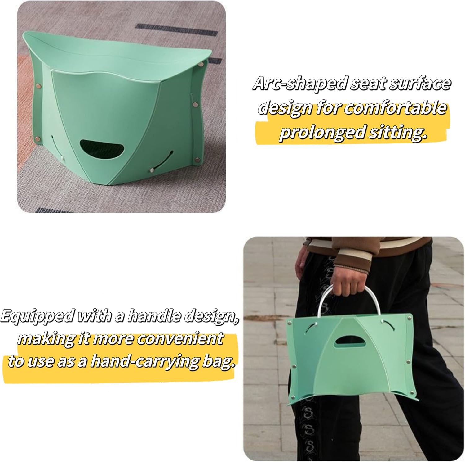 AYCWJZM Taburete plegable ultraligero para senderismo, ligero, silla plegable adecuada para viajes, barbacoa, actividades al aire libre y