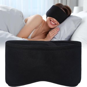 FRESHME Máscara de ojos negra para dormir con cubierta para las orejas  Bloquea la luz contorneada noche antifaz para dormir con cubierta para las FRESHME Máscara de ojos negra para dormir con cubierta para las orejas  Bloquea la luz contorneada noche antifaz para dormir con cubierta para las