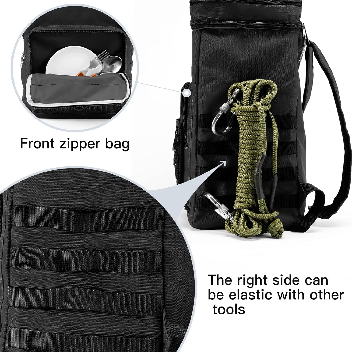 Mochila enfriadora de camping  Bolsa térmica impermeable con aislamiento de doble cubierta, bolsa de almuerzo resistente para hombres y mujeres,