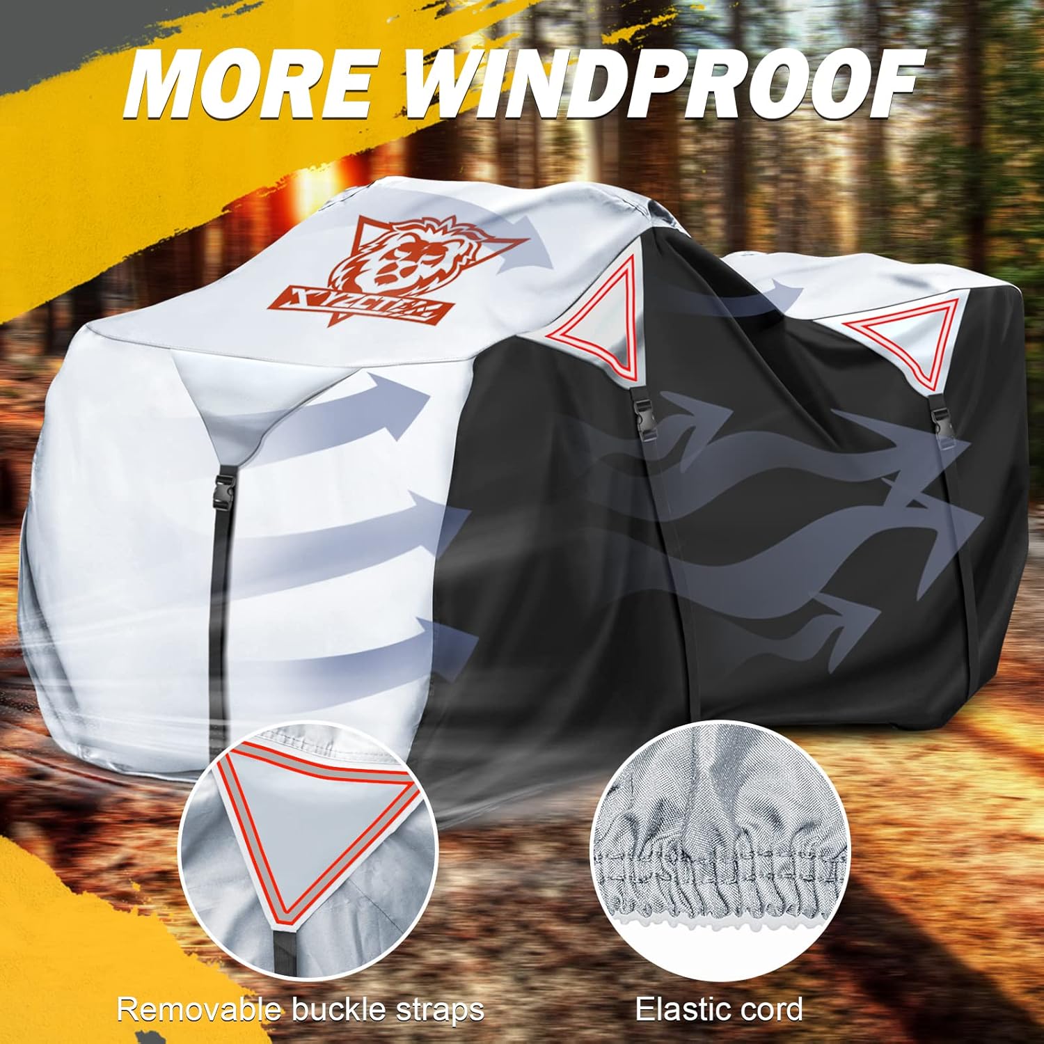 XYZCTEM Funda prémium para cuatrimoto, protección al aire libre contra el agua, los rayos UV, el viento. Cubierta cuádruple para Can-am, Suzuki,