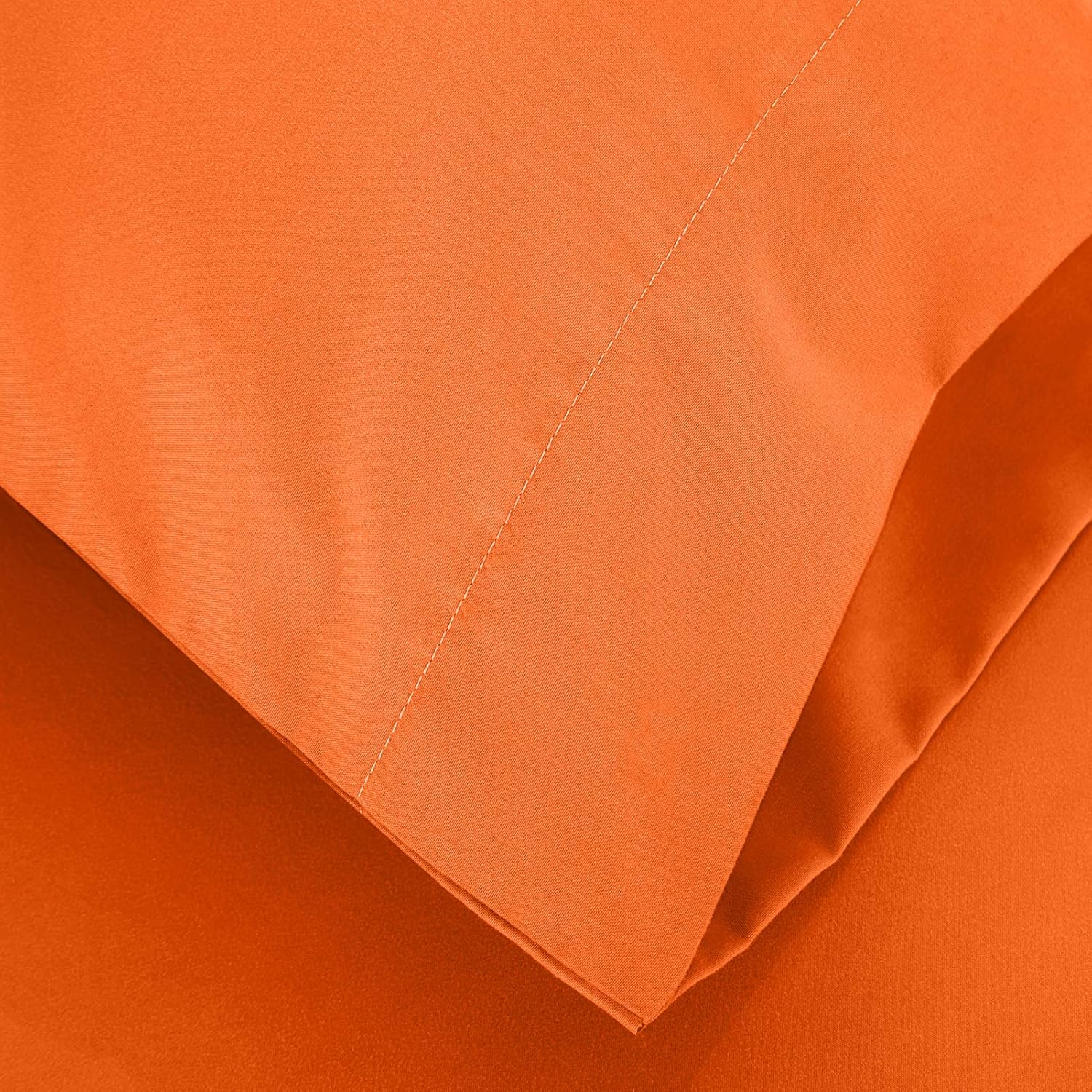 ARTALL Juego de sábanas de microfibra suave de 4 piezas con bolsillo profundo, tamaño King, naranja