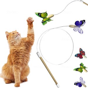 Butterfly Bouncer – Mariposa en alambre rebota para imitar el vuelo de una mariposa real – Juguete interactivo para gatos – Gatosgatitos juegan Butterfly Bouncer – Mariposa en alambre rebota para imitar el vuelo de una mariposa real – Juguete interactivo para gatos – Gatosgatitos juegan