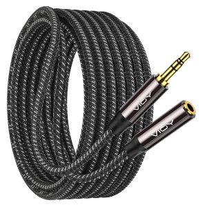 VIOY Cable de extensión de auriculares de 20 pies, carcasa de cobre, sonido de alta fidelidad Cable de audio estéreo macho a hembra, cable auxiliar VIOY Cable de extensión de auriculares de 20 pies, carcasa de cobre, sonido de alta fidelidad Cable de audio estéreo macho a hembra, cable auxiliar