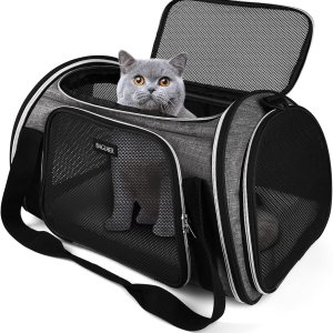BAGLHER Transportador de viaje para mascotas, transportador de gatos aprobado por aerolíneas, transportador de perros, adecuado para gatos pequeños BAGLHER Transportador de viaje para mascotas, transportador de gatos aprobado por aerolíneas, transportador de perros, adecuado para gatos pequeños